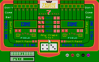Trump Castle: The Ultimate Casino Gambling Simulation (Atari ST) screenshot: Craps