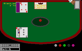 Trump Castle: The Ultimate Casino Gambling Simulation (Atari ST) screenshot: Hit me!