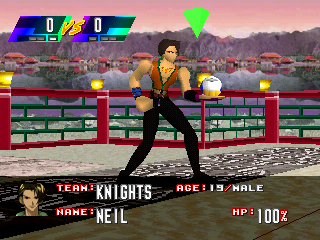 Chō Sentō Kyūgi Van Borg (PlayStation) screenshot: That's Neil from "Moon Knights".