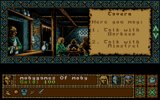 The Four Crystals of Trazere (Amiga) screenshot: Tavern
