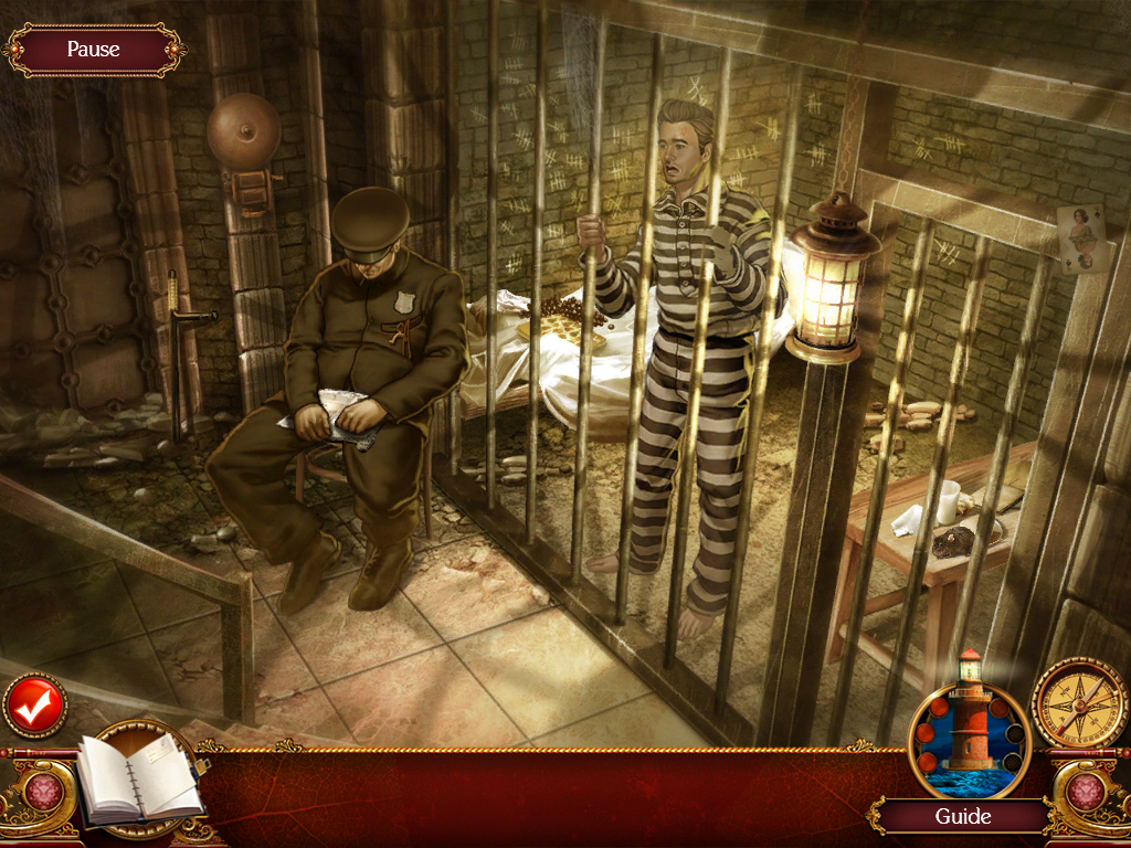 Death at Cape Porto: A Dana Knightstone Novel (Collector's Edition) (iPad) screenshot: Playing as the falsely jailed man