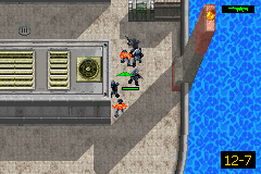 Tom Clancy's Rainbow Six: Rogue Spear (Game Boy Advance) screenshot: Bring all the hostages back to the starting position