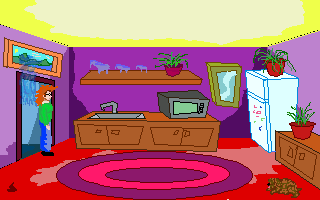 The Crackwell Legacy (Windows) screenshot: Finally inside, now to get rid of the dog.