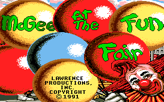 McGee at the Fun Fair (Amiga) screenshot: Title screen