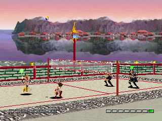 Chō Sentō Kyūgi Van Borg (PlayStation) screenshot: A very pleasant view.