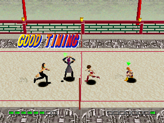 Chō Sentō Kyūgi Van Borg (PlayStation) screenshot: Good timing! Now go attack!