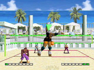 Chō Sentō Kyūgi Van Borg (PlayStation) screenshot: One of the camera views.