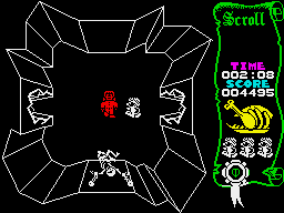 Atic Atac (ZX Spectrum) screenshot: Frankenstein. Weak to spanner.