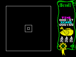 Atic Atac (ZX Spectrum) screenshot: Falling into trapdoor.