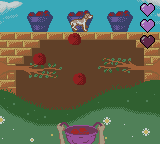 Barbie: Pet Rescue (Game Boy Color) screenshot: Another mini-game where you have to catch the apples