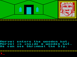 Runestone (ZX Spectrum) screenshot: A dodgy geezer