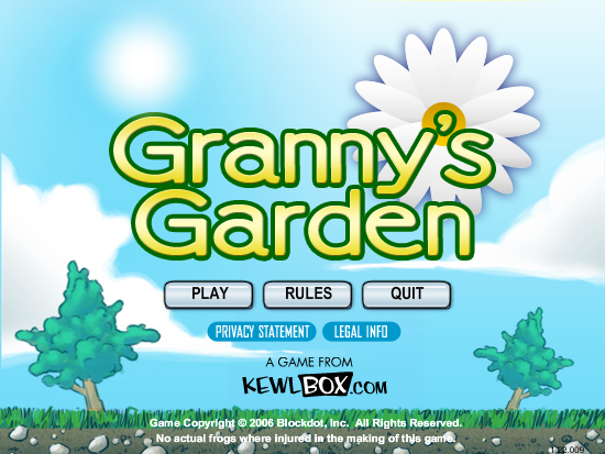 Granny's Garden (Windows) screenshot: Splash screen