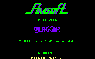 Blagger (Amstrad CPC) screenshot: Title