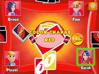 Uno & Friends (J2ME) screenshot: Color change