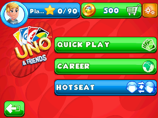 Uno & Friends (J2ME) screenshot: Main menu