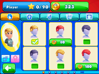 Uno & Friends (J2ME) screenshot: Buy a new look in the shop...