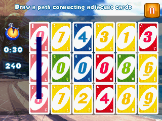 Uno & Friends (J2ME) screenshot: Card drawing minigame