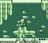 The Smurfs Travel the World (Game Boy) screenshot: Did you know smurfs could swim?
