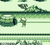The Smurfs Travel the World (Game Boy) screenshot: Nice igloo