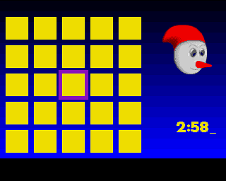 Świąteczna awaria (Amiga) screenshot: Mini game: find two same items