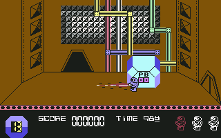 Space Doubt (Commodore 64) screenshot: Test firing my weapon