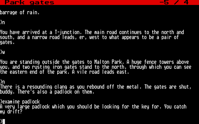 Dead or Alive...? (Atari ST) screenshot: At the locked gates