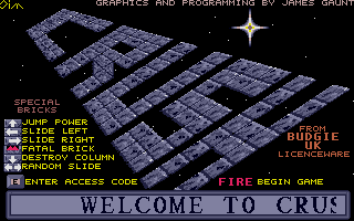 Crush! (Atari ST) screenshot: Title screen
