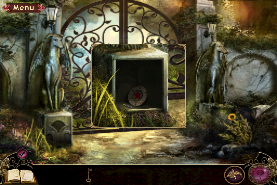 Otherworld: Spring of Shadows (Collector's Edition) (iPhone) screenshot: I opened a secret panel in the statue's base