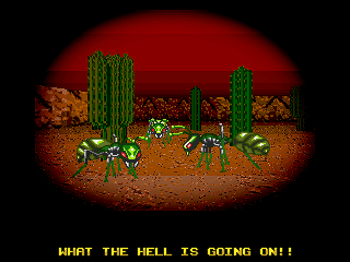 Did IT come from the desert? (Amiga) screenshot: Intro: ants are coming...!!