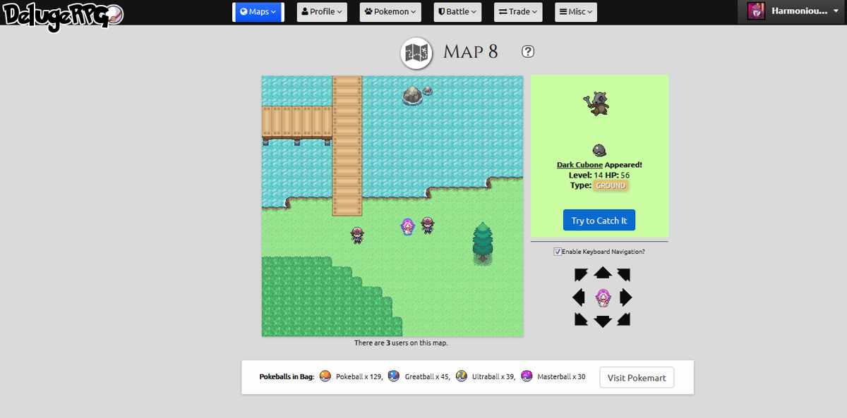 Where To Find Legendary Pokemon In Delugerpg Screenshot of DelugeRPG (Browser, 2009) - MobyGames