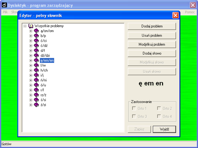 Dyslektyk 2 (Windows) screenshot: Built in editor