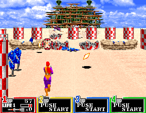 G.I. Joe: A Real American Hero (Arcade) screenshot: Destroy the enemy positions.