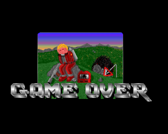 Rockfall (Acorn 32-bit) screenshot: Game over