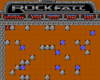 Rockfall (Acorn 32-bit) screenshot: Start of level 2