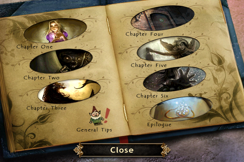 Otherworld: Spring of Shadows (Collector's Edition) (iPhone) screenshot: Strategy guide menu