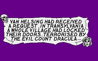 Brides of Dracula (Amiga) screenshot: Introduction