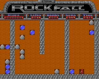 Rockfall (Acorn 32-bit) screenshot: Starting out on level 1