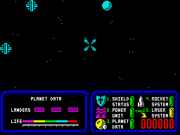 Battle of the Planets (ZX Spectrum) screenshot: How are things going on the ground