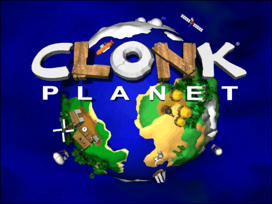 Clonk Planet (Windows) screenshot: Title screen