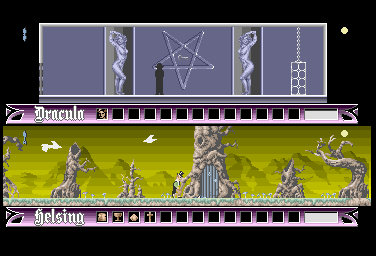 Brides of Dracula (Amiga) screenshot: Star / Door on tree