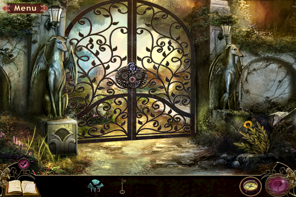 Otherworld: Spring of Shadows (Collector's Edition) (iPhone) screenshot: At the gate to the garden