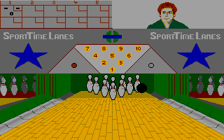 Superstar Indoor Sports (Atari ST) screenshot: Round the back
