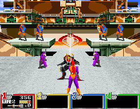 G.I. Joe: A Real American Hero (Arcade) screenshot: The next boss appears.