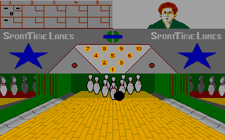 Superstar Indoor Sports (Atari ST) screenshot: On target