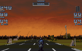 Black Viper (Amiga) screenshot: The future isn't looking very bright