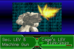 Zone of the Enders: The Fist of Mars (Game Boy Advance) screenshot: Attacking with a long range weapon