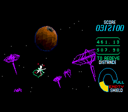 Starblade (SEGA CD) screenshot: The enemy forces are escaping.