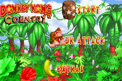 Donkey Kong Country (Game Boy Advance) screenshot: Main menu