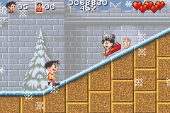 Soccer Kid (Game Boy Advance) screenshot: Watch out for sledgers