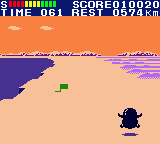 Konami GB Collection: Vol.4 (Game Boy Color) screenshot: Antarctic Adventure - Australia is more sandy